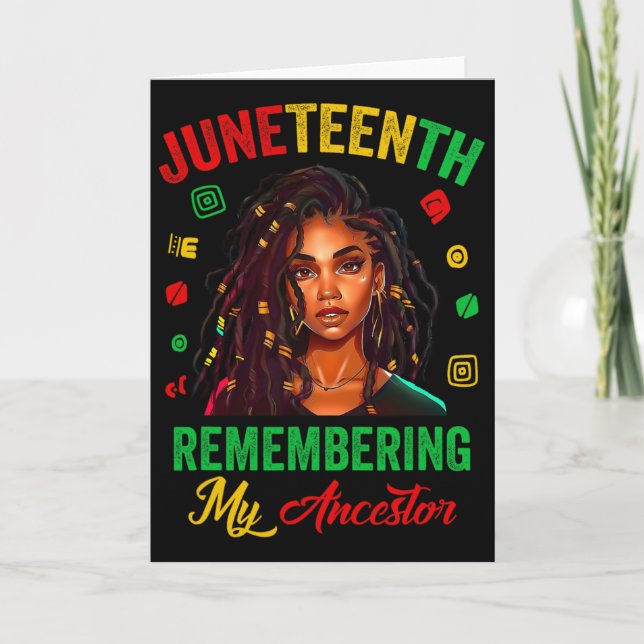 Juneteenth Women Remembering My Ancestor Freedom A Kort (Framsida)