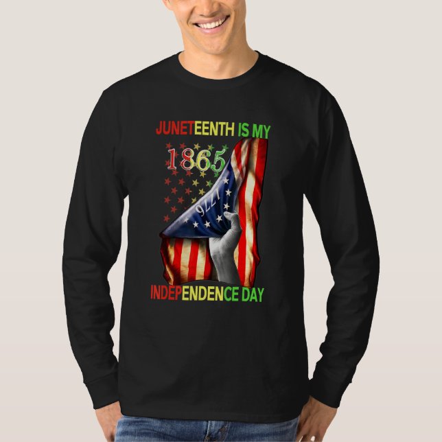 Juneteeth är min friska amerikanska självständighe t shirt (Framsida)