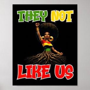 Juneteeth Black History Månad de gillar inte oss Poster