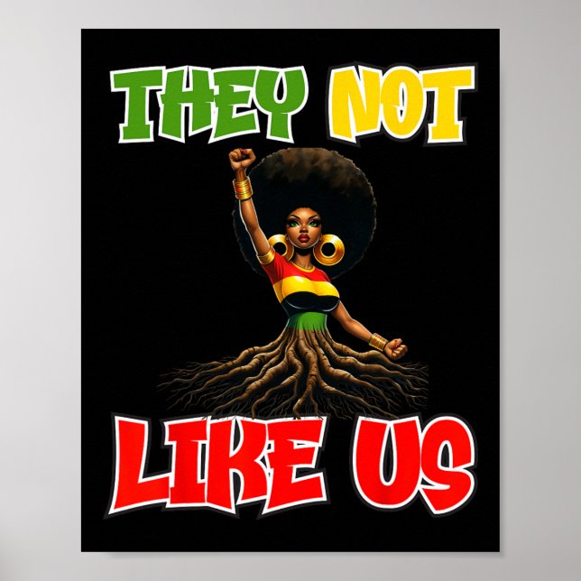 Juneteeth Black History Månad de gillar inte oss Poster (Framsidan)