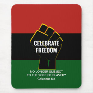 Juneteeth CELEBRATE FREEDOM Anpassade Scripture Musmatta