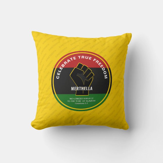 Juneteeth CELEBRATE TRUE FREEDOM Kudde (Framsida)