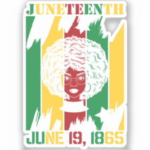 Junetelfte 19 juni 1865 Svart historik Klistermärken