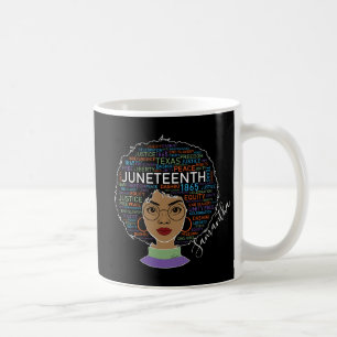 Junetelfte Black Woman Svart Höger Kaffemugg