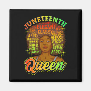 Junetelfte kvinnliga Junetelfte Shirts Natural Afr Magnet
