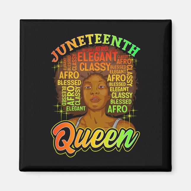 Junetelfte kvinnliga Junetelfte Shirts Natural Afr Magnet (Framsidan)