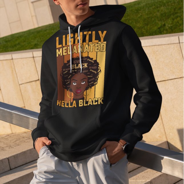 Junetelfte lätt Melanated Hella Black Melanin Hoodie (Skapare uppladdad)