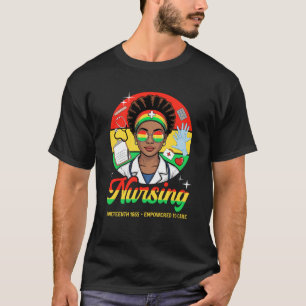 Junetelfte Nurse-Pridet Afro American Healthcare W T Shirt