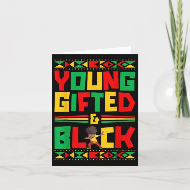 Junetelfte Young Black Boy African American Histor Kort (Framsida)