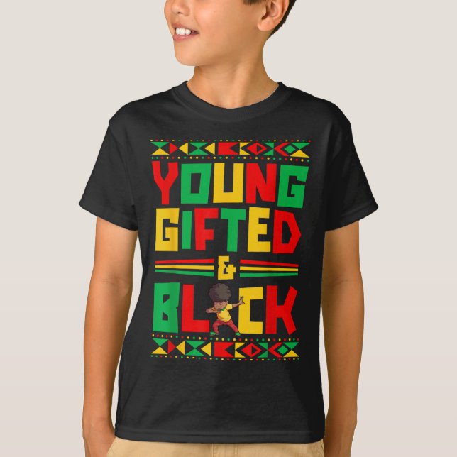 Junetelfte Young Black Boy African American Histor T Shirt (Framsida)