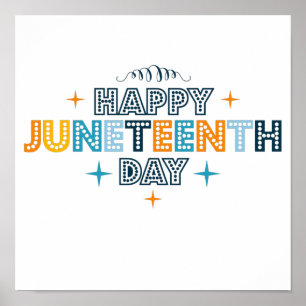 Junetonde Lycklig-dagen i färgen Poster
