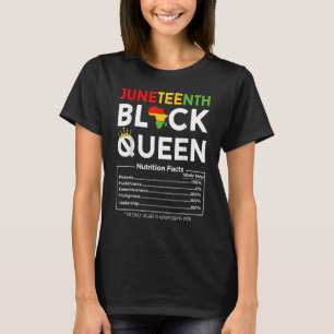 Junettetionde kvinnan Black Queen Näringsfakta 4t T Shirt
