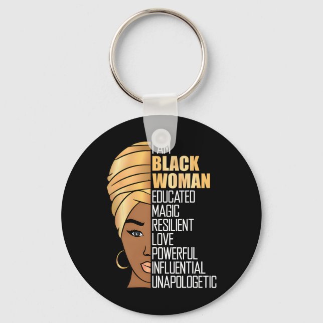 Junetthelfte Independence day Women Black American Nyckelring (Framsida)
