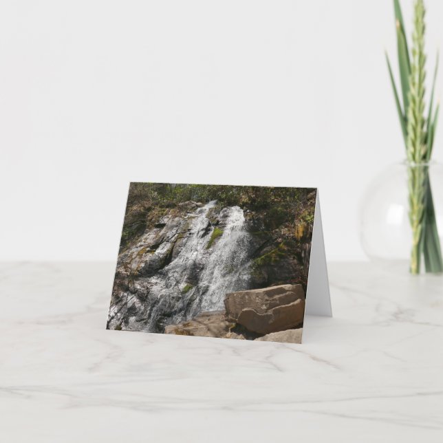 Juney Whank Falls vid Smoky Mountains Kort (Framsida)