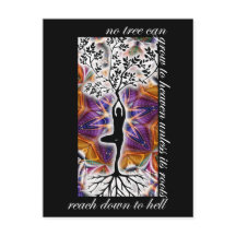 Jung Motivational Quote Träd Roots Heaven Mandala