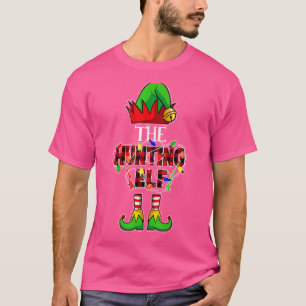 Jungande Elf-familjen som matchar Julens röda slap T Shirt