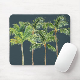 Jungel palm vattenfärg tropisk musmatta