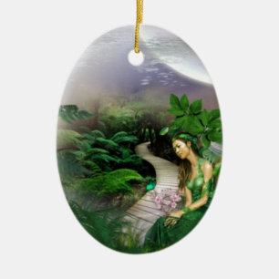 Jungelreflektion Julgransprydnad Keramik