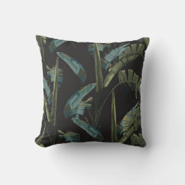 Jungelregnskog. Exotiska växter, bananer, handflat Kudde