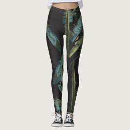 Jungelregnskog. Exotiska växter, bananer, handflat Leggings