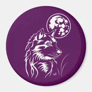 junger träumender Varg Magnet