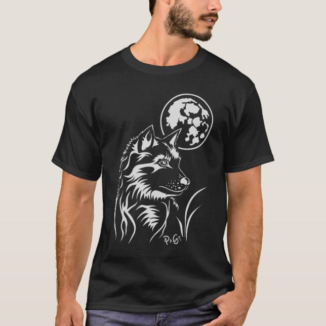 junger träumender Wolf T-Shirt (Framsida)
