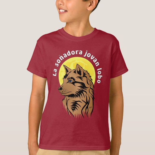 junger träumender Wolf T-shirt (Framsida)