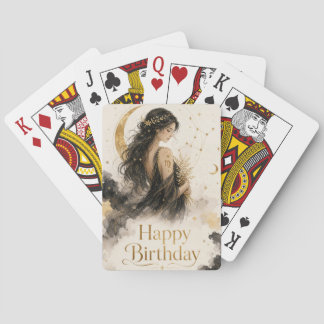 Jungfrau Happy Birthday Aquarell Design Casinokort