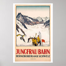 Jungfraubahn Bernese Oberland Schweiz Vintage