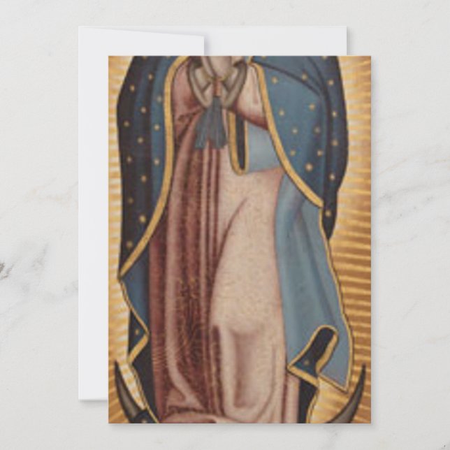 Jungfru Guadalupe Inbjudningar (Framsida)