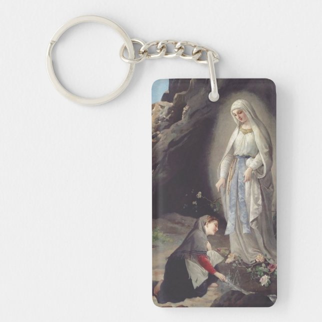 Jungfru Maria av Lourdes Nyckelring (Framsidan)