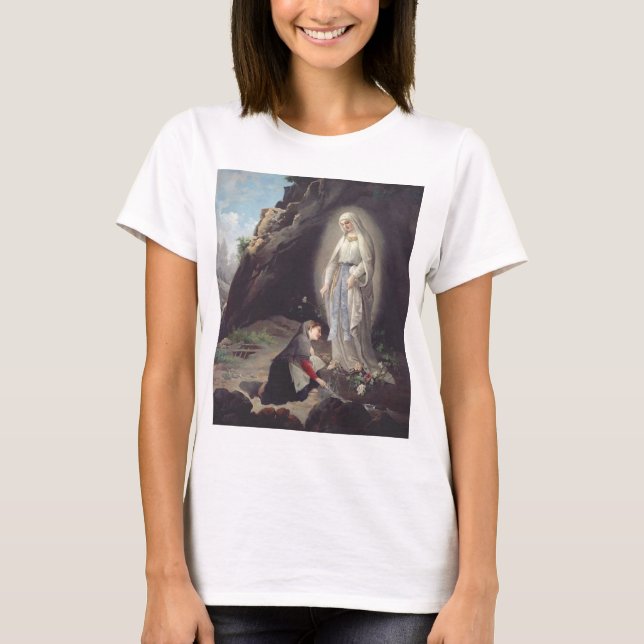 Jungfru Maria av Lourdes T Shirt (Framsida)