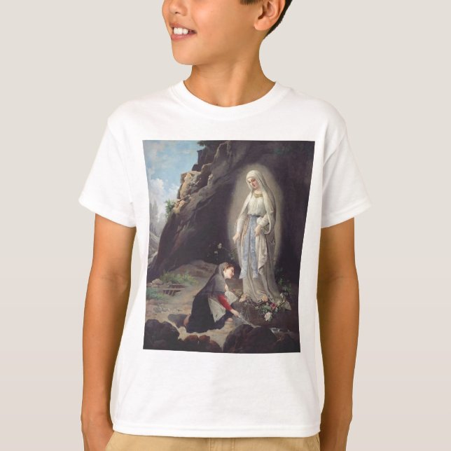 Jungfru Maria av Lourdes T Shirt (Framsida)