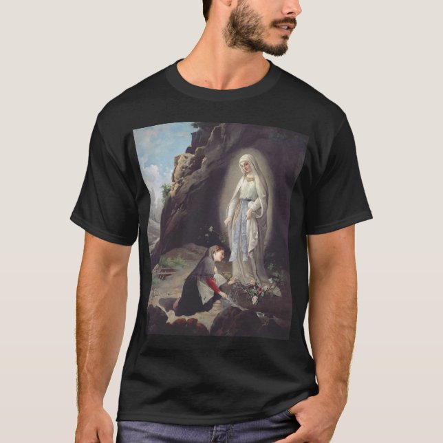 Jungfru Maria av Lourdes T Shirt (Framsida)