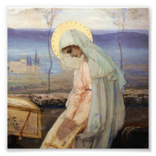“Jungfru Maria” av Mikhail Nesterov Fototryck