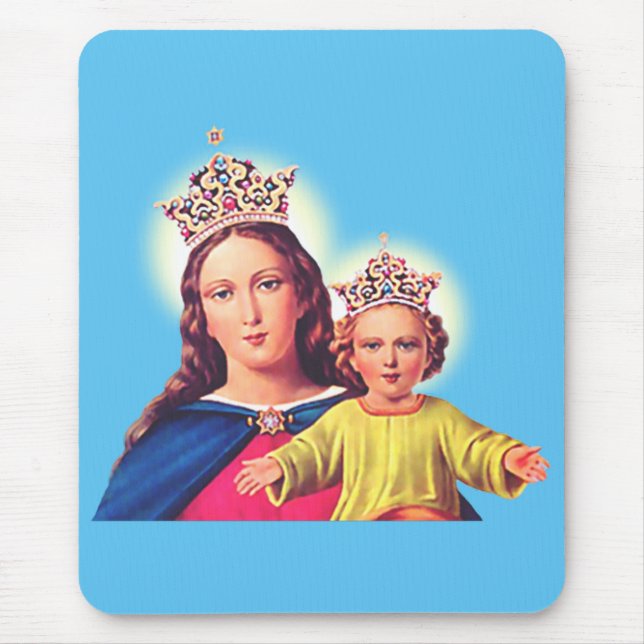 Jungfru Maria drottning med Jesus Musmatta (Framsidan)