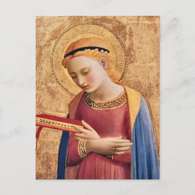 Jungfru Maria förkunnad av Fra Angelico Vykort (Framsida)