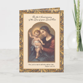 Jungfru Maria Jesus årsdag för bortgång Kort