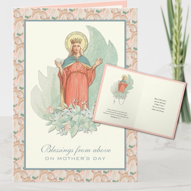 Jungfru Maria Jesus Katolsk Bön Religiös Kort (Skapare uppladdad)