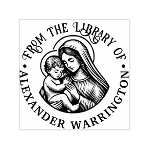 Jungfru Maria Jesusbarnet #3 Biblioteksboknamn Självfärgande Stämpel