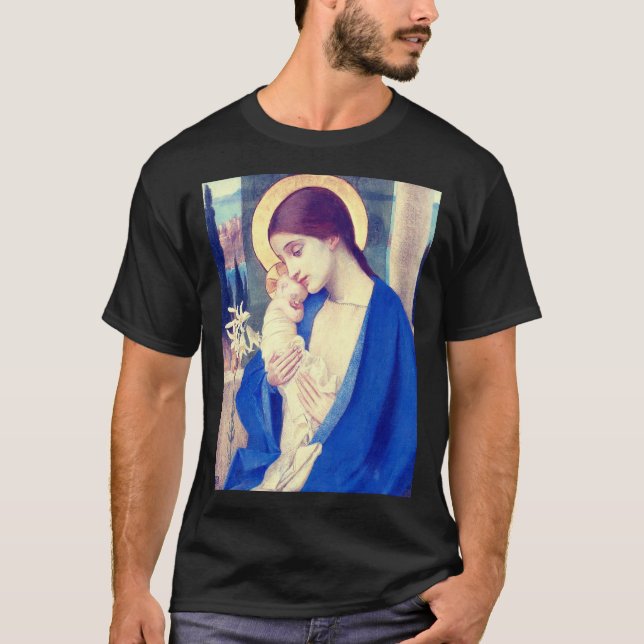 Jungfru Maria & Jesusbarnet Renässans Nåde T Shirt (Framsida)