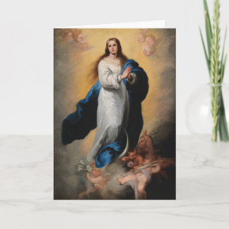 JUNGFRU MARIA MED ÄNGLAR RENAISSANCE MÅLNING KORT