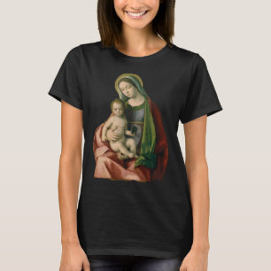 Jungfru Maria med Jesusbarnet religiös T Shirt