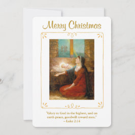 Jungfru Maria och Jesusbarnet religiös jul Julkort