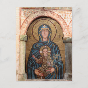 Jungfru Maria och Jesusmosaik Vykort