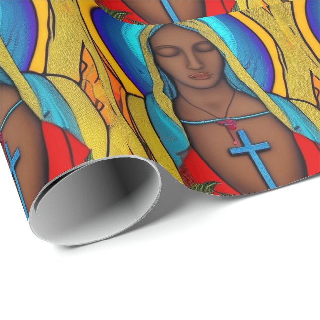 Jungfru Maria  Presentpapper (Rullad Hörn)