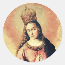 Jungfru Maria Regina Caeli-dekal Runt Klistermärke