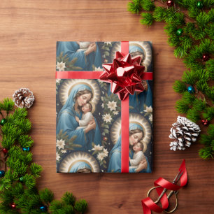 Jungfru Mary och Jesus romersk-katolska Julen Presentpapper