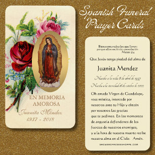 Jungfru Mary Ro Religiösa Prayer Card Visitkort