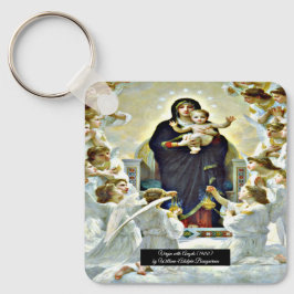 Jungfru med änglar Bouguereau Nyckelring